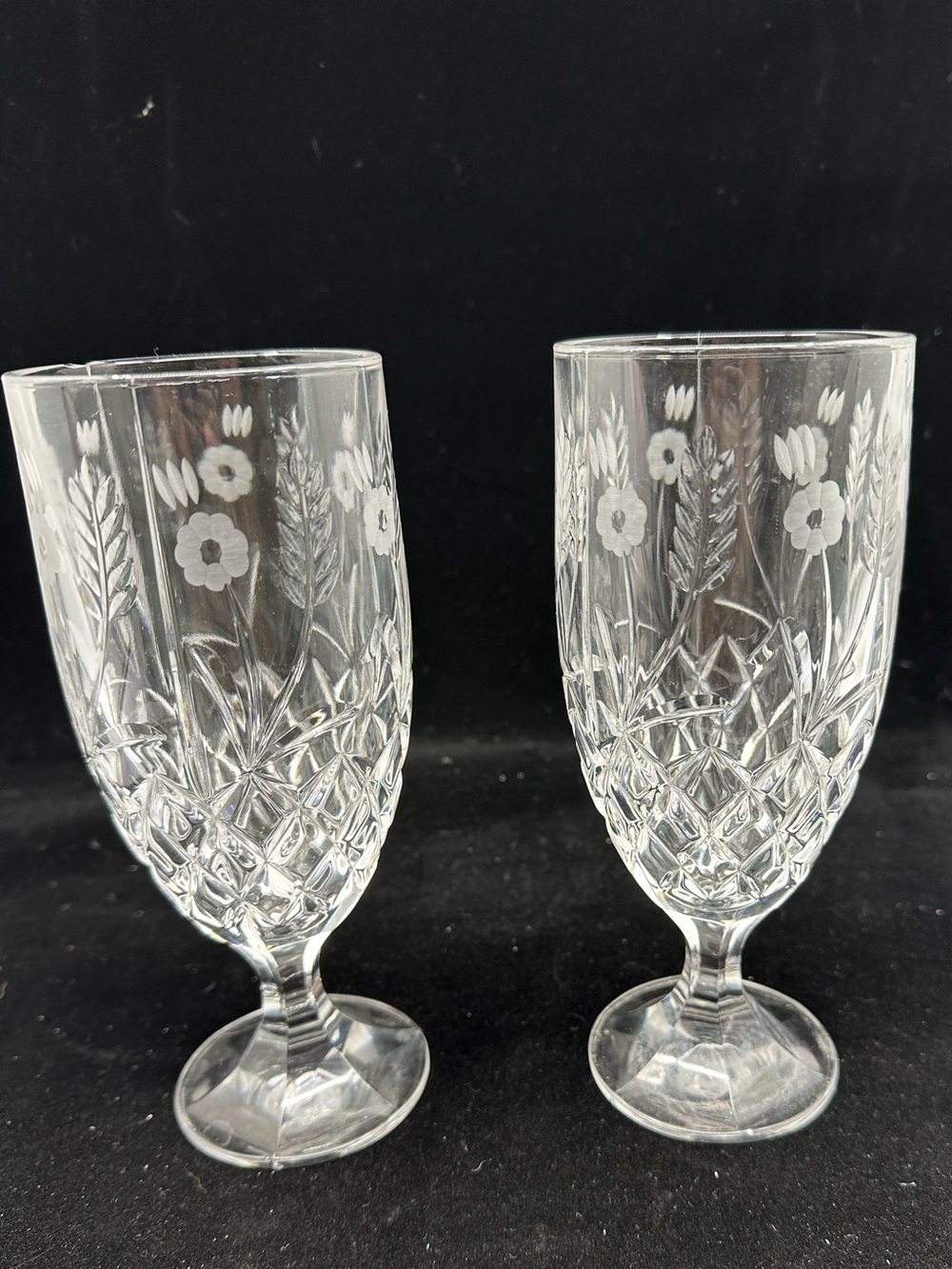 Godinger Shannon Crystal goblets- pair